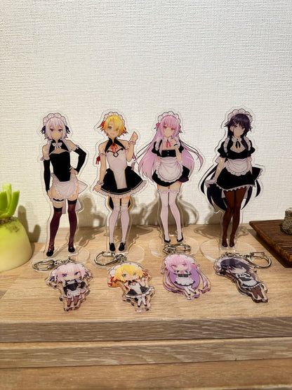 Girls! Girls! Girls!? LIMITED EDITION Complete Acrylic Keychain & Standee Bundle