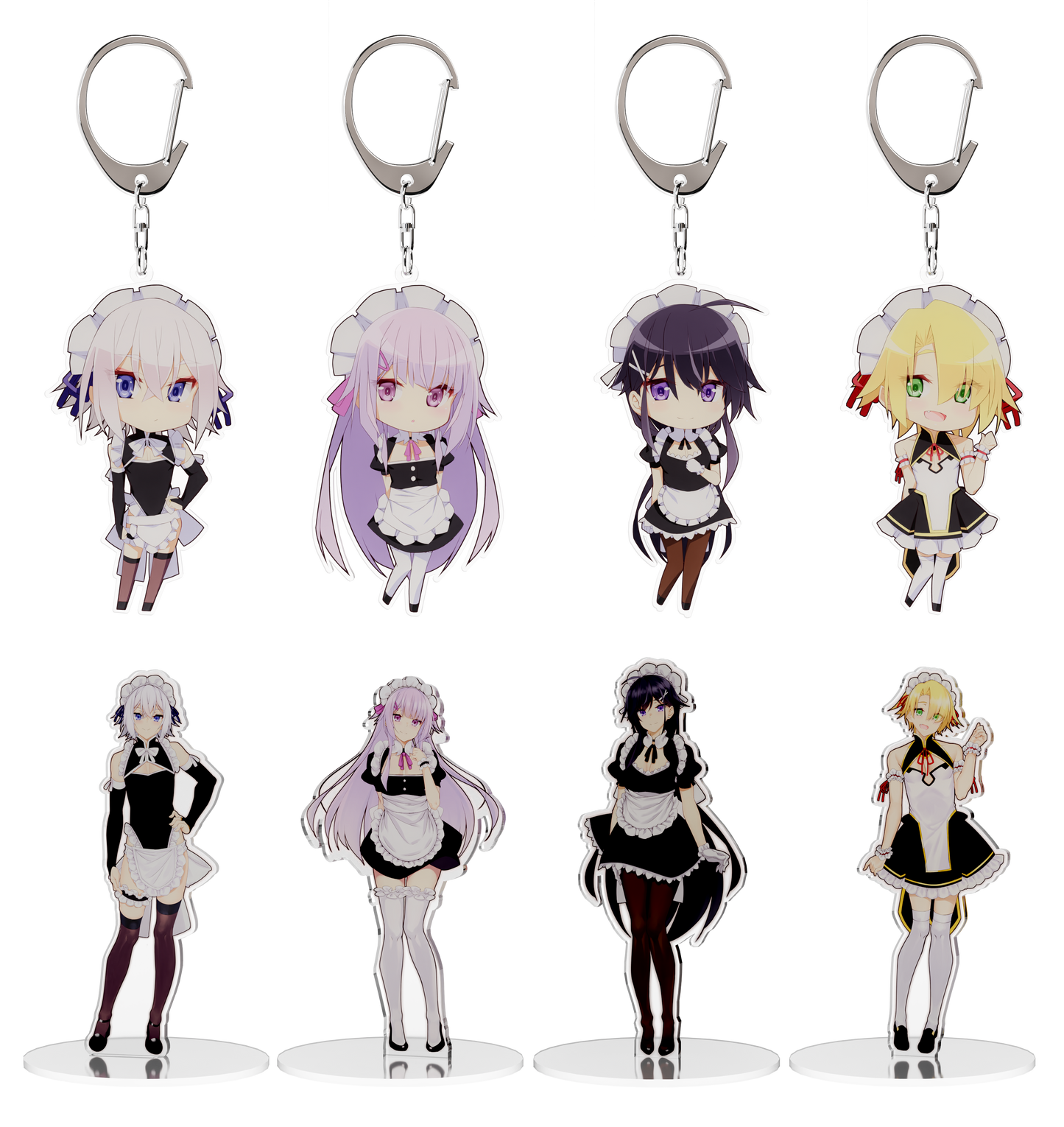 Girls! Girls! Girls!? LIMITED EDITION Complete Acrylic Keychain & Standee Bundle