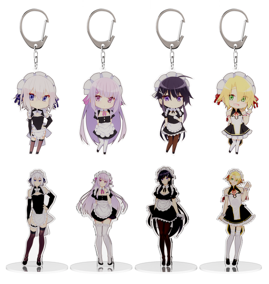 Girls! Girls! Girls!? LIMITED EDITION Complete Acrylic Keychain & Standee Bundle